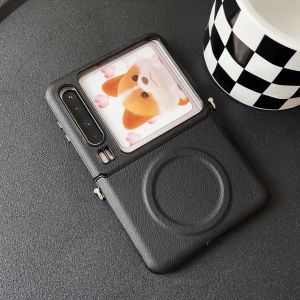 For Huawei Pura X Case Luxury PU Leather Skin Magnetic wireless charging Protect Back Cover Case For Huawei pura x PuraX Shell