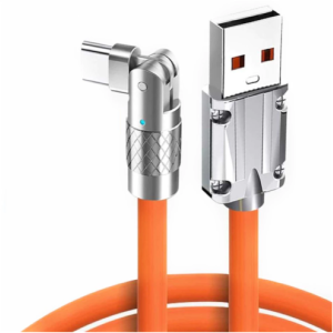 Kabel Data Fast Charging Type C 120W Dapat Berputar 180° AH134 Kabel Pengisi Daya Cepat Lightning