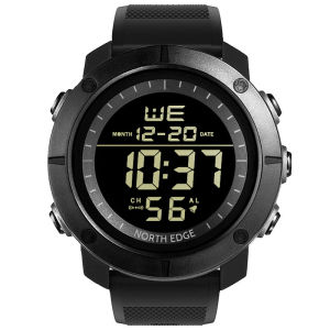 NORTH EDGE Mens Digital Watches Army Military World Time Alarm Sport Stopwatch For Male Waterproof 50M Wristwatch 2022
