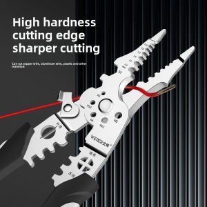 Germany 21IN1 Multifunctional Wire Stripping Pliers Specialized Wire Splitting Pliers for Electricians Professional Wire Stripping Tools Multi-purpose Wire Crimping Pliers