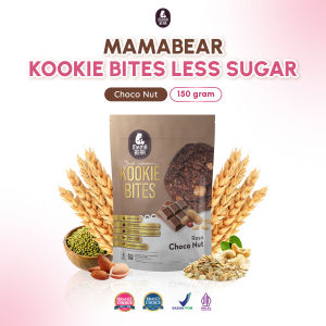 MamaBear Kookie Bites Less Sugar Rasa Choco Nut - Camilan Kaya Nutrisi untuk Ibu Menyusui Halal BPOM