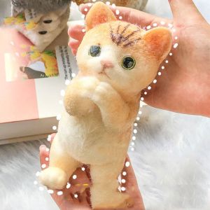 BLESSFUL Cartoon Big Cat Doll Squeeze Toy Slow Rebound Animal Simulation Cat Squeeze Toys Funny Soft Cat Fidget Toy Sensory Toys