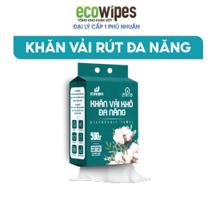 KHO PHÚ NHUẬN_Khăn vải khô đa năng túi rút EcoWipes 500Gr treo tường mềm mại phù hợp cho da nhạy cảm