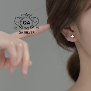 Khuyên tai bạc 925 tia sét bông nam nữ S925 THUNDER QA SILVER Earrings EA220601