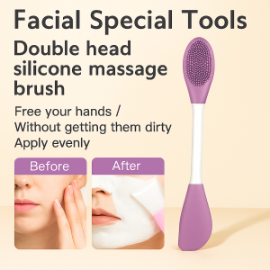 Silicone Mask Tools Dual Head Massage Brush Double Headed Silicone Brush Cleaning Pores Mud Film Smear Type Beauty Tool