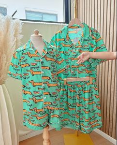 🐶ชุดนอนครอบครัว Bunny bear - DACHSHUND NIGHTS Collection