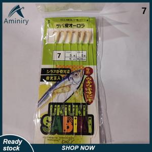 Aminiry[Love sports] White Fish Skin Bionic String Hook Shrimp Skin Hook Warped Mouth White Striped Mackerel Spanish Mackerel Fish Hook