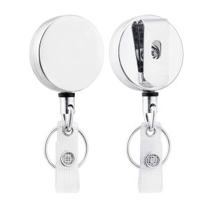 【Ready Stock/COD】Metal Key Ring Anti Lost Multi-functional ID Card Badge Holder Lanyard Clip Retractable