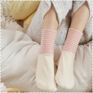 Floor Sockliner Anti-slip and Wear-resistant German Velvet Warm Socks Unique Knit Texture Wormwood