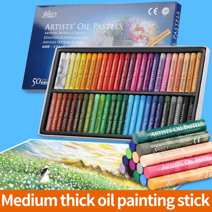 MUNGYO Kunstenaar Oliepastel Set 12/25/50 Professionele Schilderij Tekening Graffiti Art Kleurpotloden Wasbare Ronde Niet Giftige Sticks  21