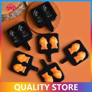 [Eleanor] 1set Dollhouse Mini Taiyaki Mold Baking Pan Miniature Items Braised Snapper Mould Food Doll House Kitchen Accessories Toys