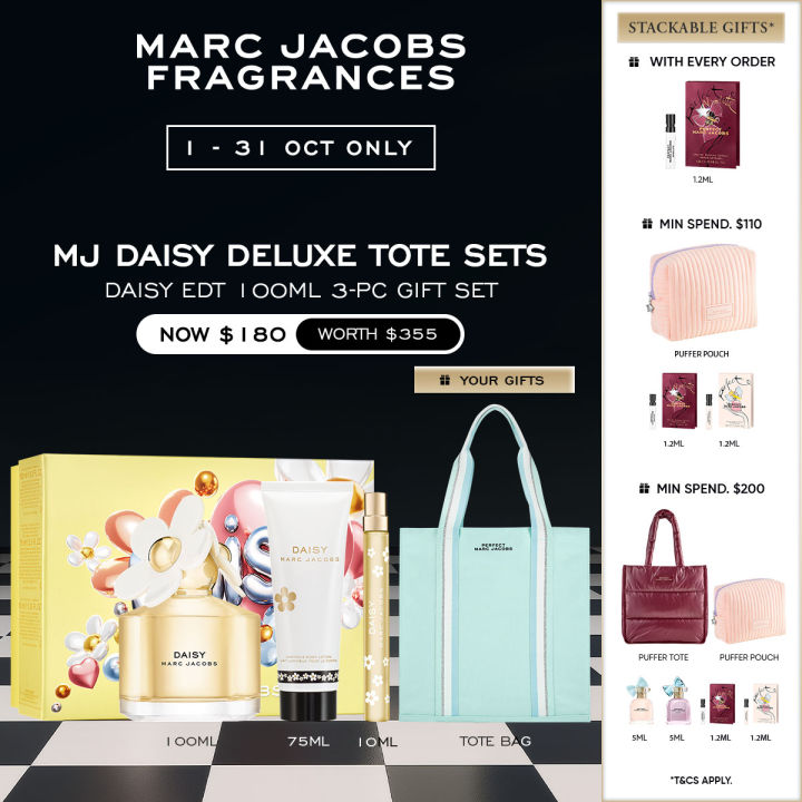 Marc Jacobs Daisy EDT 100ml 3-pc Gift Set (Free Daisy Body Lotion
