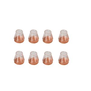 VOPPER 8pcs Silicone Chair Feet Cover Round Rubber Floor Protectors Transparent Non-Slip Chair Leg Caps Furniture