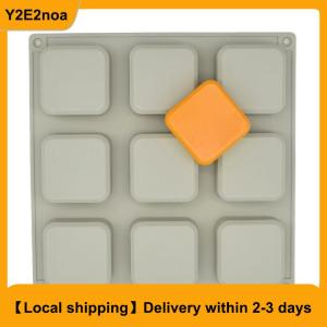 【Local shipping】 9 Cavity Soap Molds Silicone Mold For Making Handmade Soap Lotion Bar Square Rectangle Reusable Silicone Soap Making Molds