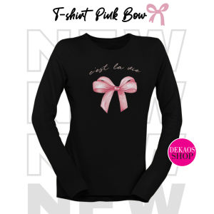 KAOS RIBBON LENGAN PANJANG PITA KEKINIAN KOREA KPOP CEWEK WANITA KEKINIAN TERBARU DEKAOS SHOP 3030 RIBBON LONG