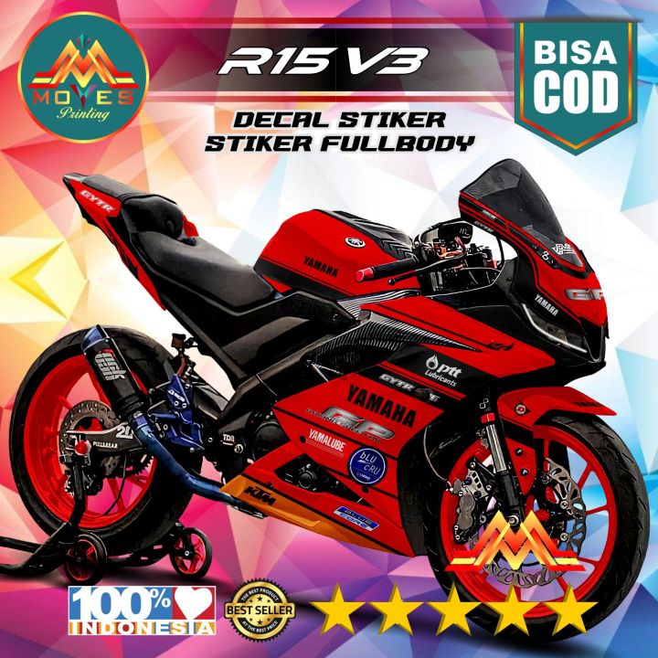 ⭐⭐⭐⭐⭐ bisa cod terbaru. stiker r15 v3 stiker motor r15 v3 full body ...