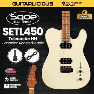 SQOE SETL450 HH Canadian Roasted Maple Fretboard Telecaster with Tremolo Electric Guitar ( SETL / SETL-450 / SETL 450 )