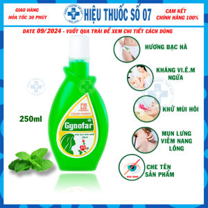 Gynofar Dung Dịch Vệ Sinh Phụ Nữ Chống Ngứa Viêm Âm Đạo Sát Trùng 90ml 250ml 500ml