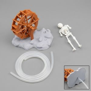 CHANBAEK Easy Setup The Dynamic Helmsman Decorative Creative Bubble-Powered Skeleton Aquascap Landscaping Ornament Lifelike Animated Skeletons Statue Fish Shrimp