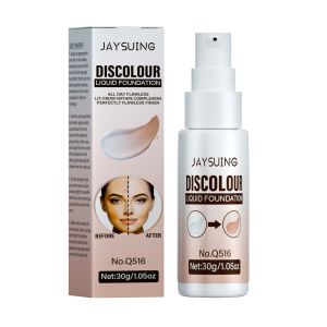 Jaysuing Natural Matte Liquid Foundation Color Changing Base Cover Concealer Natural Lasting Facial Make Up Cosmetic Full Coverage Matte Whitening Liquid Foundation Breathable Matte Oil-Control Waterproof Long Lasting (30g)