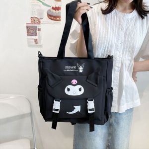 RIUERSTONE Preppy Style Shoulder Bag Korean Style Large Capacity Messenger Bag Fresh Kuromi Student Curriculum Bags Women