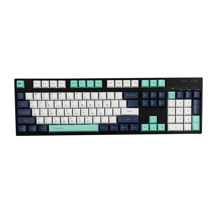 YMDK 144 Keys Sound Wave Dye Sub PBT Keycaps Cherry Profile 5 Sides Key ...