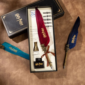 Pen holder stand H-potterMagic Preppy Feather Pen Gift Box Carved Pen Gift Water Pen teachers day
