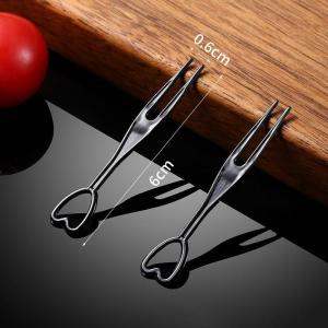 500Pcs Disposable Fruit Forks Plastic Transparent Small Forks Non-Individually Packaged PAZU