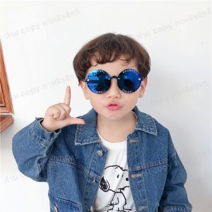 2-8ปี แว่นตาเด็ก แว่นกันแดด ทรงกลม สไตล์ CHANFL
