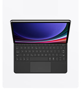 Samsung Tab S9 S7 S8 / S9 FE 10.9 11 Inch Keyboard + Case Magic Magnetic Flipcase Casing Cover Tablet Wireless Nirkabel Bluetooth Rechargeable Standing Bookcover Kulit Anti Air Hitam Black Putih White X510 X516 T875 T870 T876 X700 X706 X710 X716 2023 11"