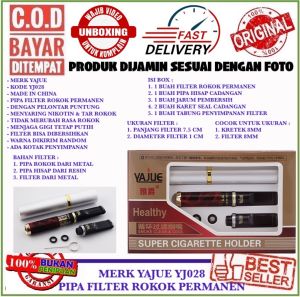 FILTER ROKOK PIPA ROKOK KRETEK CIGARETTE HOLDER YAJUE YJ028 PERMANEN