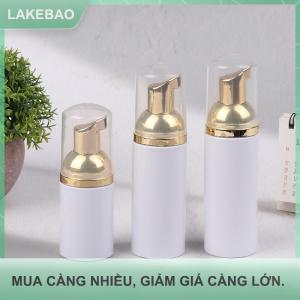 【LAKEBAO】 30 50 60ml vàng trắng nhựa Foamer bơm chai bơm lại rỗng mặt lông mi Sữa rửa mặt tạo bọt mỹ phẩm xà phòng Dispenser chai
