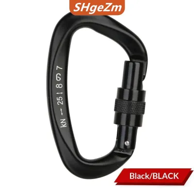 [COD] SHgeZm Chuyên Nghiệp 25KN Nhôm D Hình Leo Núi Carabiner Với Vít Khóa Cho Leo Núi