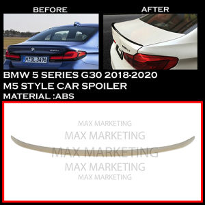 BMW 5 SERIES G30 2018-2020 M5 STYLE CAR SPOILER REAR TRUNK SPOILER LIP ABS SKIRT LIP BODYKIT
