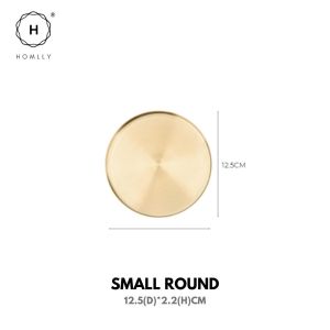 Homlly Keii Gold Geometric Stainless Steel Storage Tray