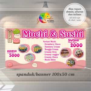 Cetak Spanduk Banner Mochi Dan Sushi