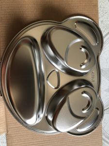 Khay cơm ô tô mặt cười 3 ngăn inox 304 trẻ em cao cấp ăn dặm Hàn Quốc khán khuẩn an toàn vệ sinh thực phẩm