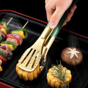 Capitan Makanan Stainless Warna/ Pencapit Makanan Tidak Lengket Penjepit Daging Sapi 9inci