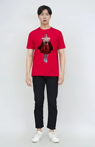 Kaos Pria Wanita Gambar 3D Premium Katun 24s Hero Merah Putih H0688 By Hans & Co