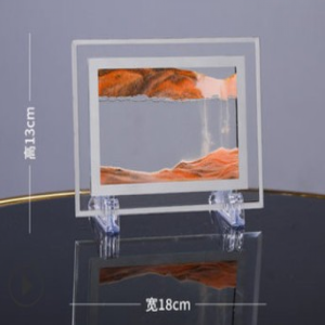 Moving Sand Art Picture Round Glass 3D Deep Sea Sandscape In Motion Display Flowing Sand Frame Sand Painting