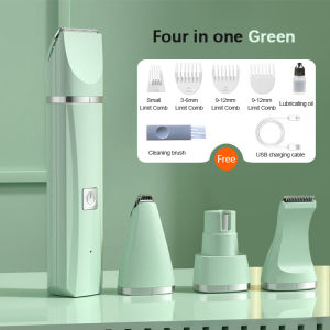 4 IN 1 Electric Pet Hair Clipper Grooming Kit Nail Grinder Pet Shaver USB Rechargeable Cat Dog Hair Trimmer Clipper Shaver Set Pets Haircut Machine4合1宠物剃毛理发器