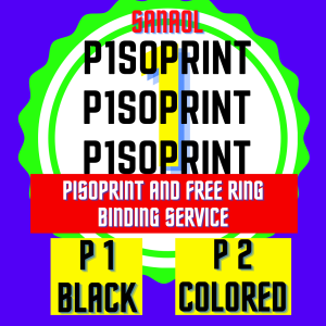 piso printing for all type of document black n white ₱1