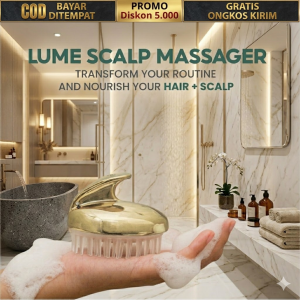 LUME Scalp Massager Anti Kusut Rontok Sisir Keramas Shampoo 53 mm Barrel All types Plastic Ergonomic Design Fine Tooth Comb