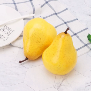 Artificial Pear Styrofoam Material Fake Agriculture Gardening Display Yellow Pears for Greenhouse Planting Mature Fruits