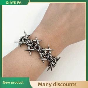 🔔🔔🔔QA Punk Grunge Rock Bracelet Cool Niche Bracelet Goth Charm Jewelry Hip Hop Accessories