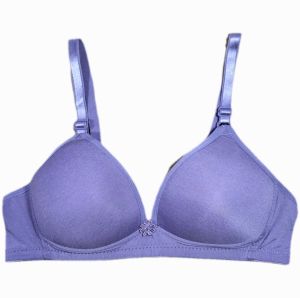 Lavender Light Purple Color Triumph like Nonwire Wireless Breathable Comfortable Stretch Spandex Fabric Elegant Everyday wear Korean T-shirt Style Women Girls Lingerie Bra Underwear Size 32 34 36 38