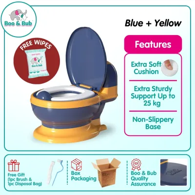🐘Boo&Bub🐘 Portable Mini Childrens Potty Training Toilet with cushion seat | for Baby Toddlers kid Safe Toilet Potties
