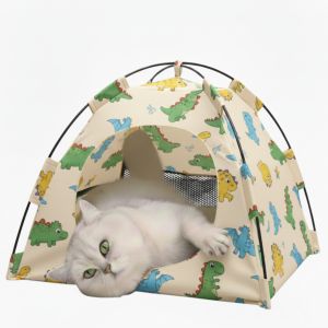 Tenda Kucing Motif Karakter Unik dengan Kasur Nyaman - Kompatibel dengan Semua ras Kucing