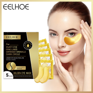 EELHOE Golden Eye Mask Moisturizing Firming Gel Patches for Anti-Aging Dark Circles Eye Skin Care Anti-wrinkle and firming eye mask nourishes and reduces eye wrinkles. Eye mask reduces dark circles and fine eye lines. Anti-wrinkle firming hydrating