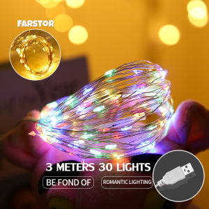 3M/10M Copper Wire Fairy Light Solar Light USB LED Waterproof Christmas Decoration Flexible Copper Wire Light